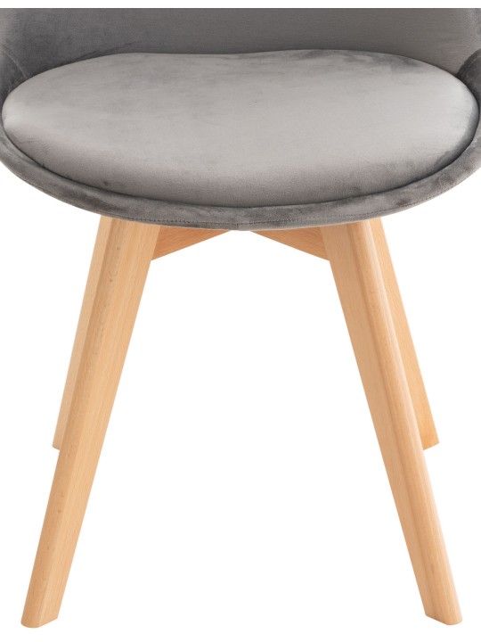 Stol Linares Velvet, grå
