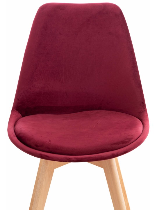 Stol Linares Velvet, bordeaux