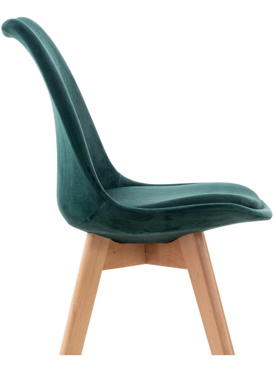 Stol Linares Velvet, grøn