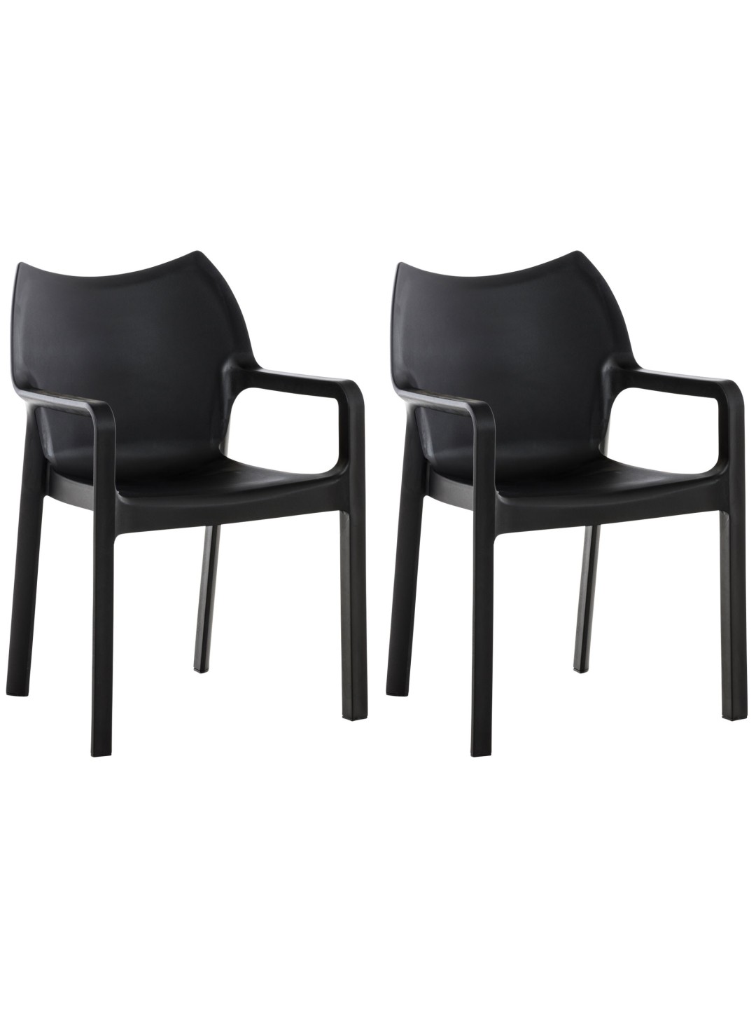 SÆT med 2 stabelstole DIVA, sort