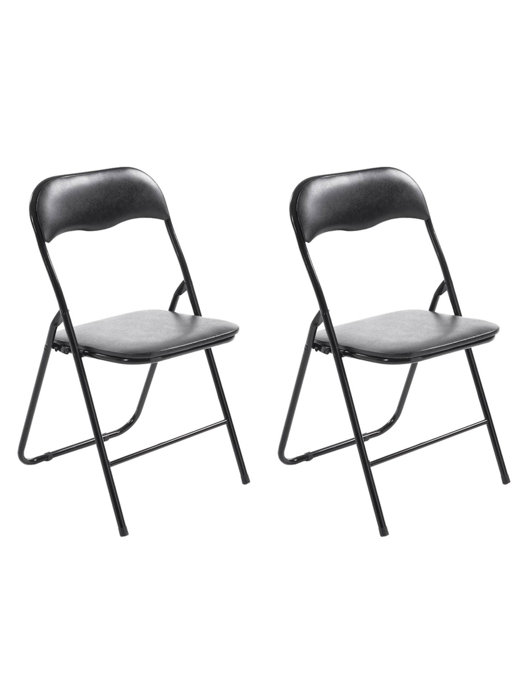 Sæt med 2 klapstole Felix, sort/sort