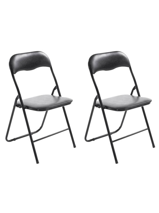 Sæt med 2 klapstole Felix, sort/sort Sæt med 2 klapstole Felix, sort/sort
