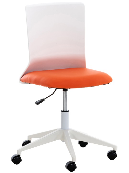 Kontorstol Apolda imiteret læder, orange