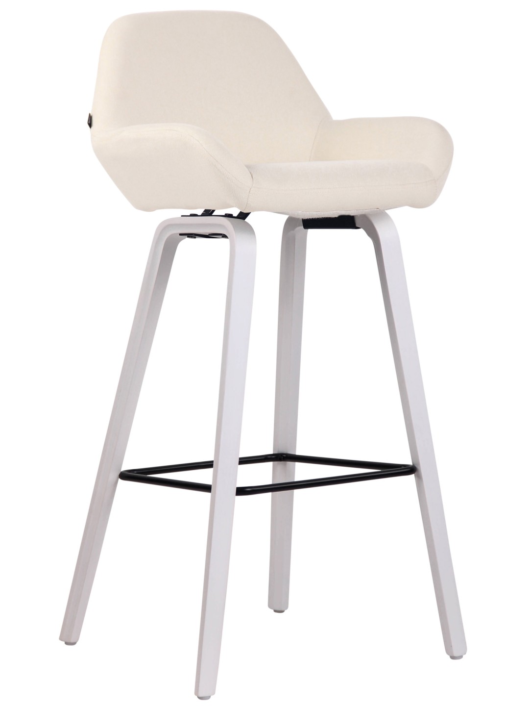 Barstol Newnan stof 4 fods stel (eg), creme