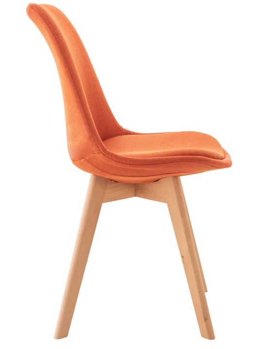 Sæt med 4 stole Linares stof, orange