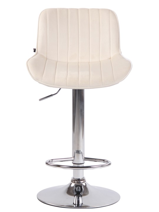 Barstol Lentini fløjlskrom, creme