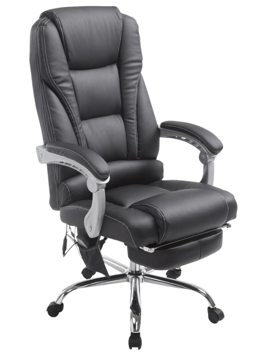 Pacific kontorstol med massagefunktion, sort