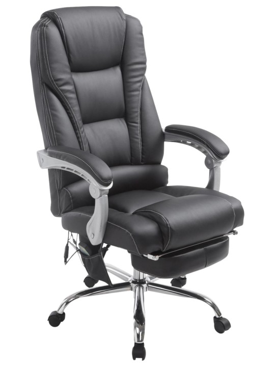 Pacific kontorstol med massagefunktion, sort