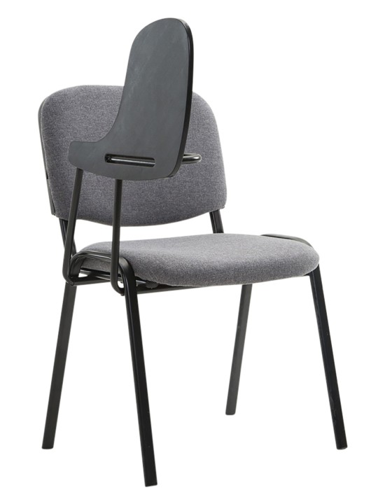 Sæt med 4 Ken stole med klapbordsstof, grå