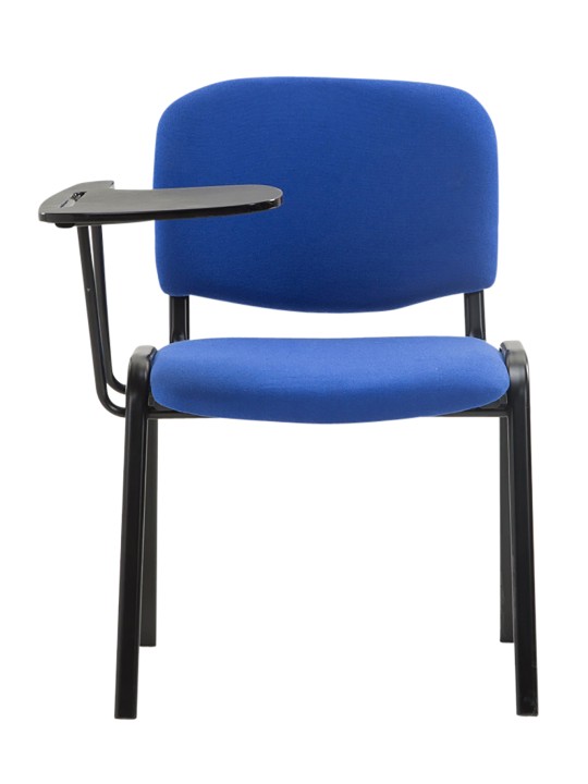 Sæt med 4 Ken stole med klapbordsstof, blå