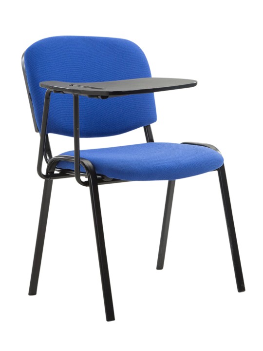 Sæt med 4 Ken stole med klapbordsstof, blå