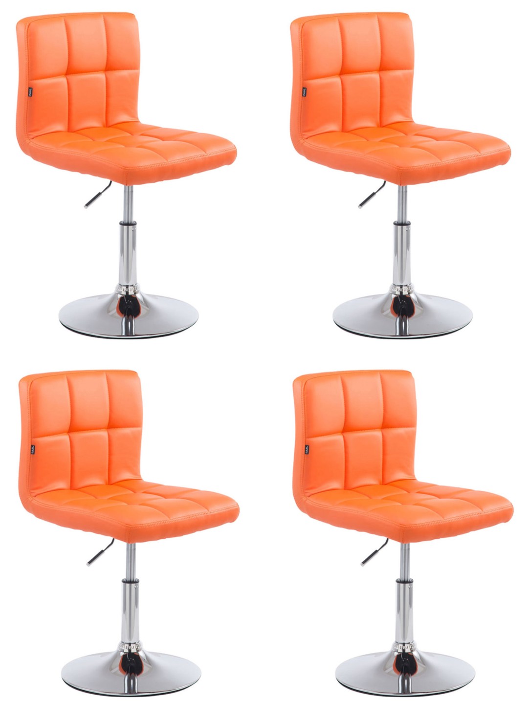 Sæt med 4 barstole Palma V2, orange