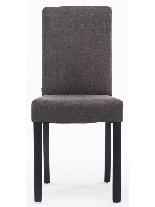 Sæt med 2 spisestuestole Ina stof, mørkegrå
