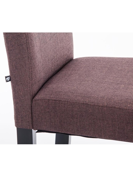 Sæt med 2 spisestuestole Ina stof, brun