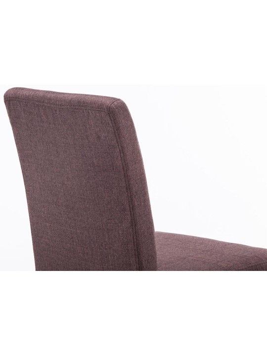 Sæt med 4 spisestuestole Ina stof, brun