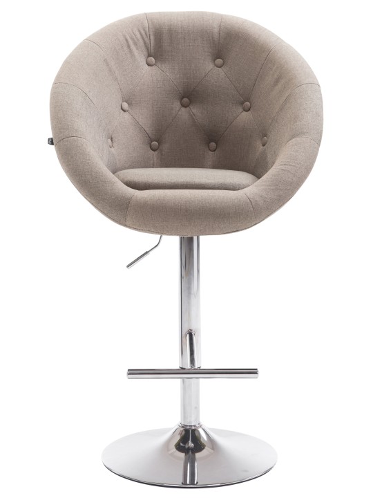 Barstol London V2 stof krom, taupe