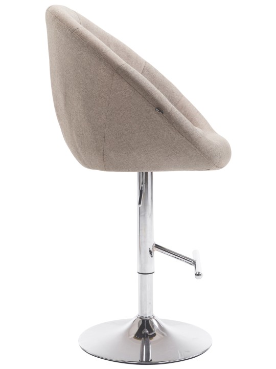 Barstol London V2 stof krom, taupe