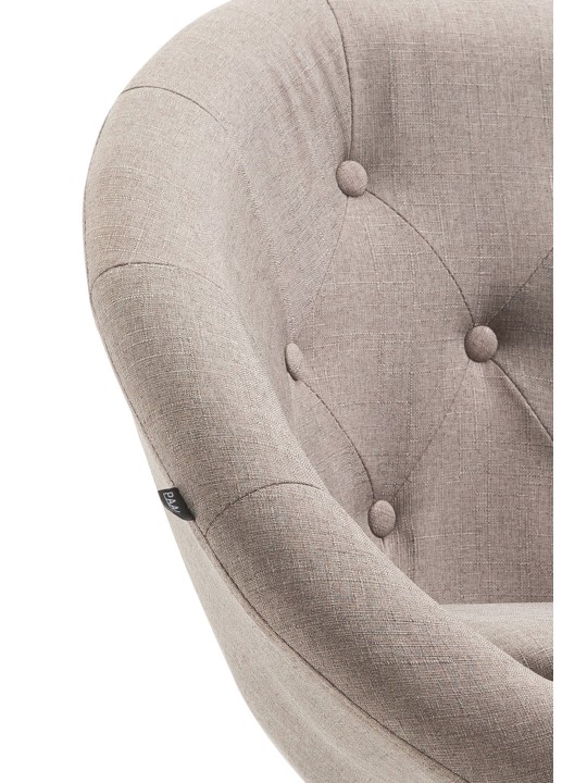 Barstol London V2 stof krom, taupe