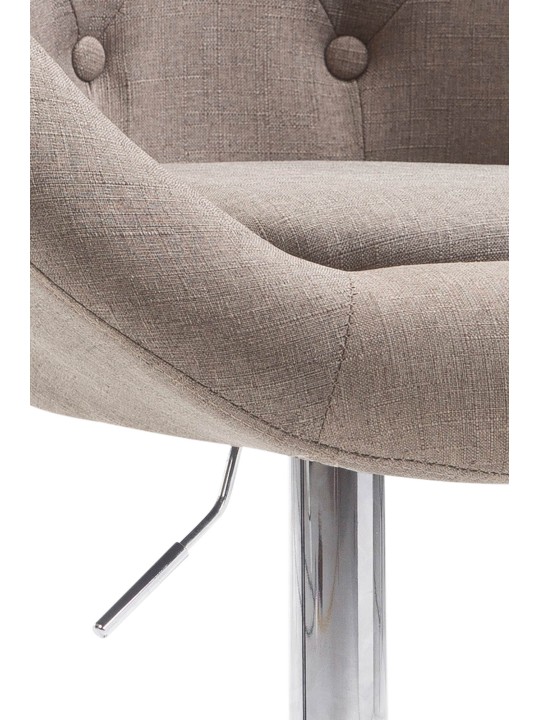 Barstol London V2 stof krom, taupe