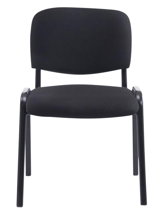 Sæt med 4 stole XL Ken stof, sort