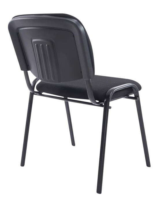 Sæt med 4 stole XL Ken stof, sort