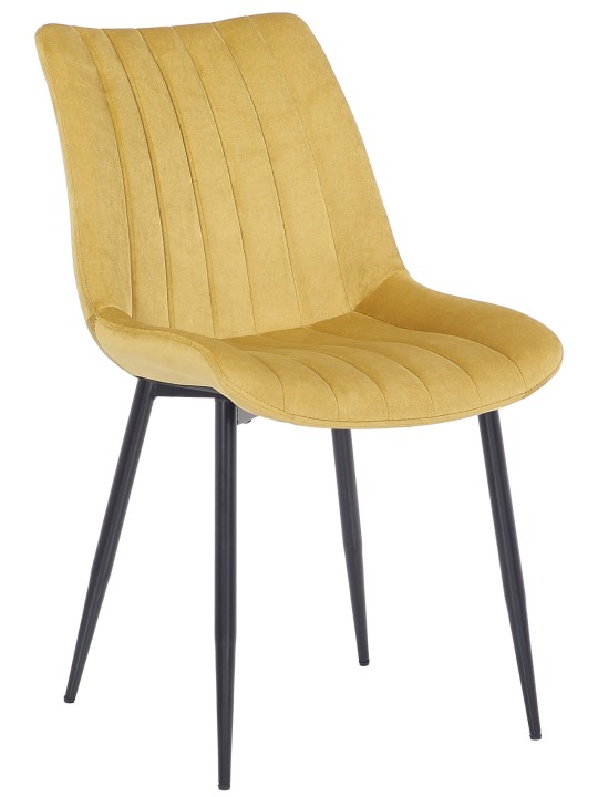 Sæt med 2 stole Rahden velvet, gul