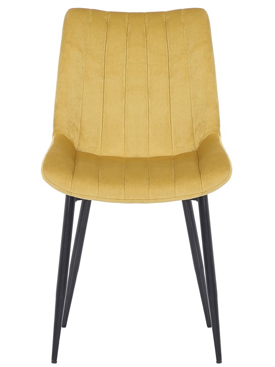 Sæt med 2 stole Rahden velvet, gul