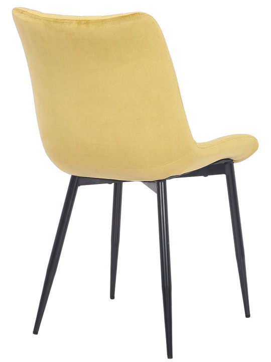 Sæt med 2 stole Rahden velvet, gul