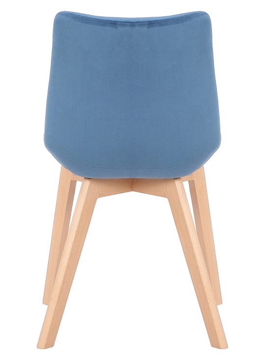 Sæt med 2 spisestuestole Passaic velvet, blå