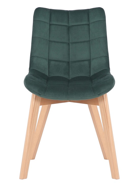 Sæt med 2 spisestuestole Passaic velvet, grøn