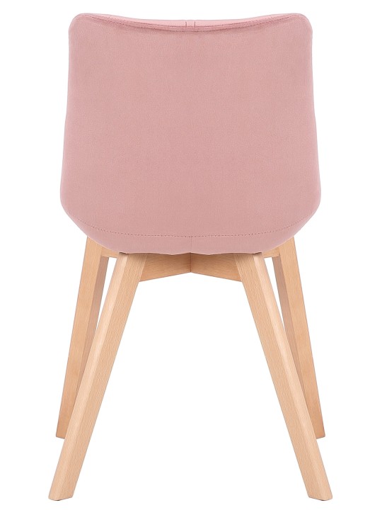 Sæt med 2 spisestuestole Passaic velvet, pink
