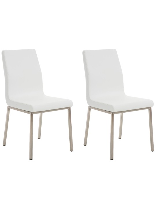 Sæt med 2 spisestuestole Colmar, hvid