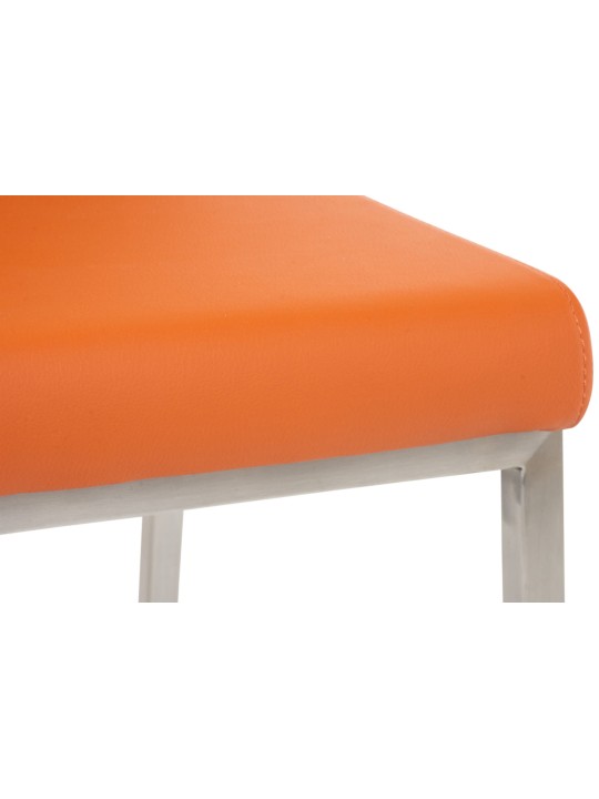 Sæt med 2 spisestuestole Colmar, orange