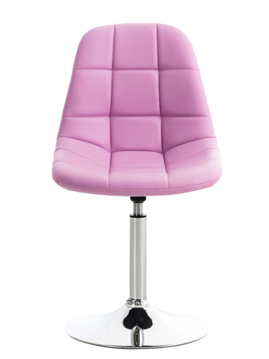 Sæt med 2 stole Emil imiteret læder, pink