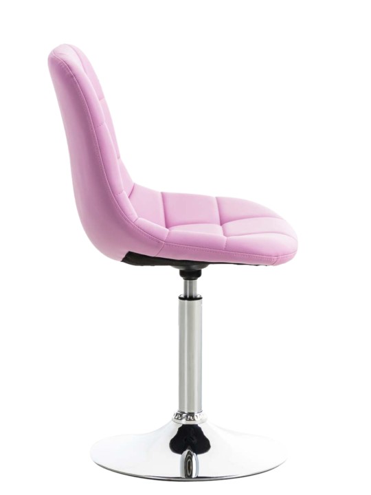 Sæt med 2 stole Emil imiteret læder, pink