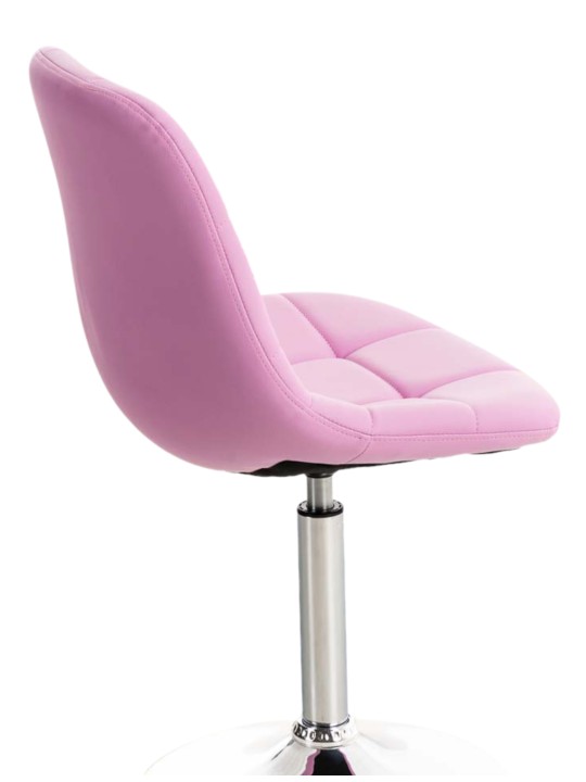 Sæt med 2 stole Emil imiteret læder, pink