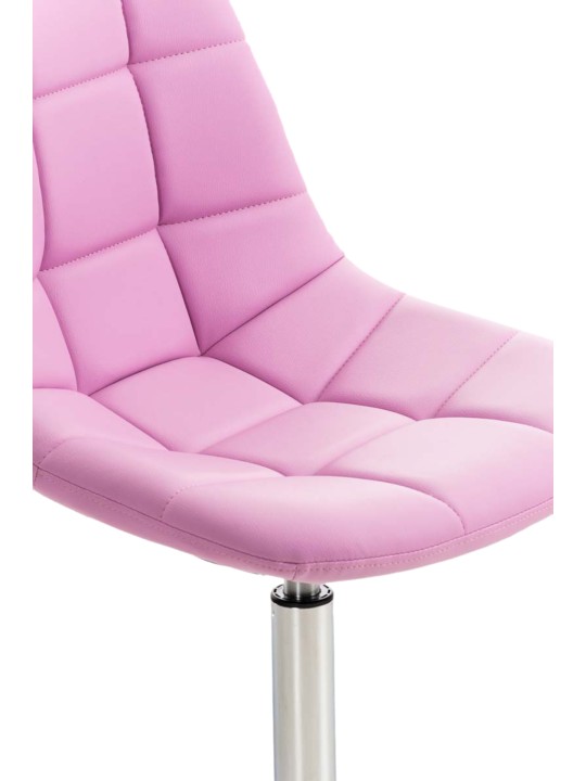 Sæt med 2 stole Emil imiteret læder, pink