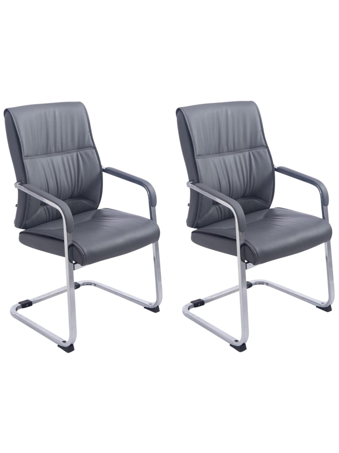 Sæt med 2 cantilever stole XL Anubis, grå