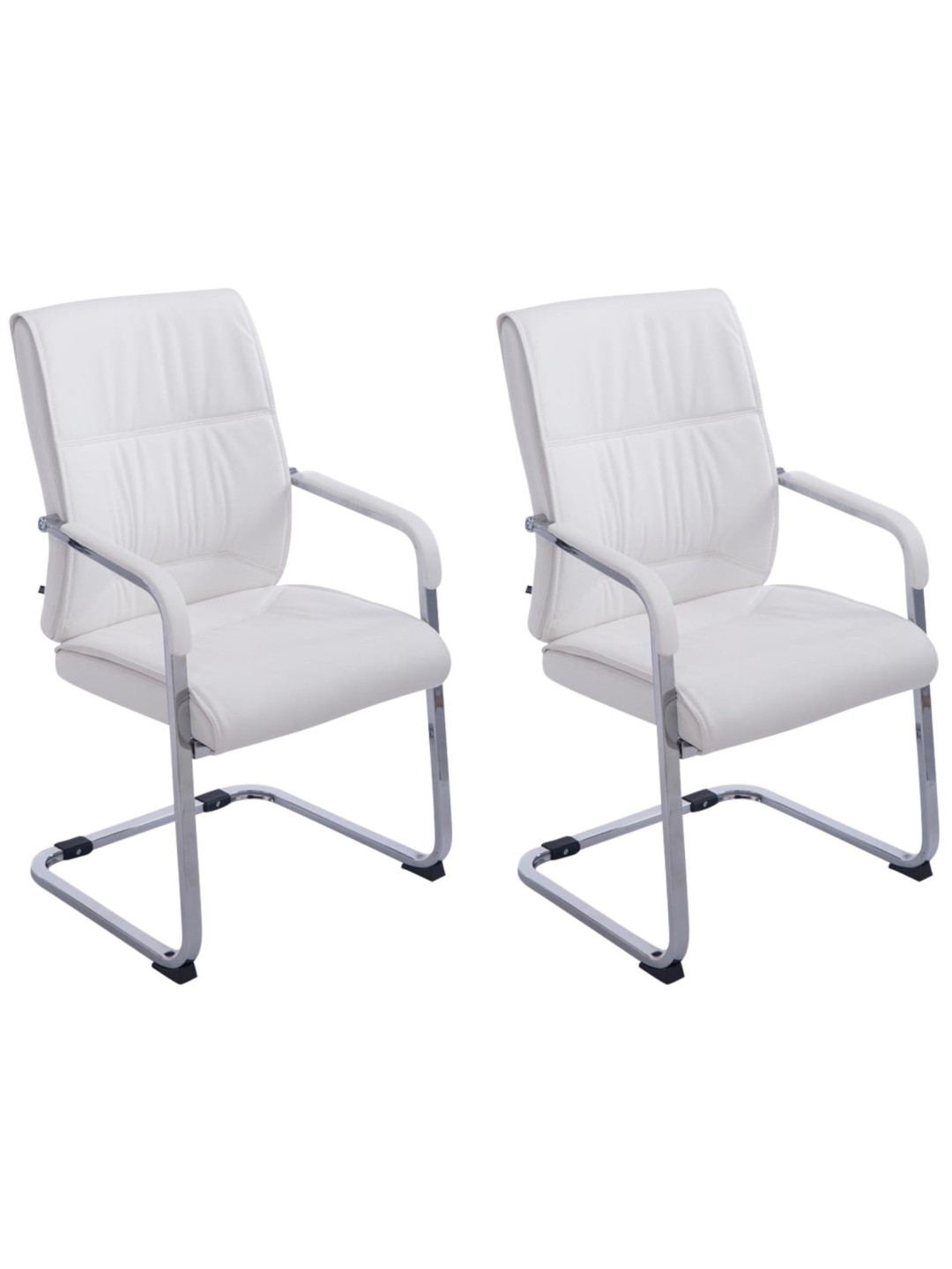 Sæt med 2 cantilever stole XL Anubis, hvid