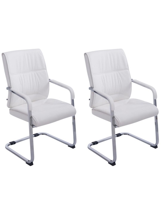 Sæt med 2 cantilever stole XL Anubis, hvid