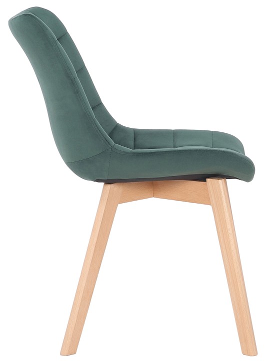Sæt med 2 spisestuestole Passaic velvet, grøn