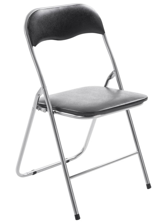 Sæt med 2 klapstole Felix, sort/sølv