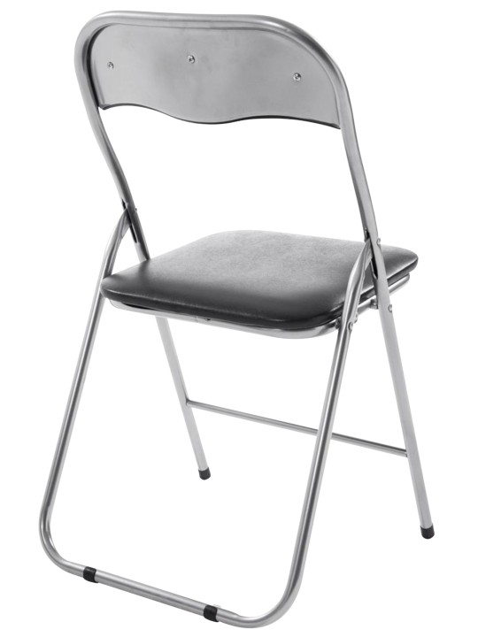 Sæt med 2 klapstole Felix, sort/sølv