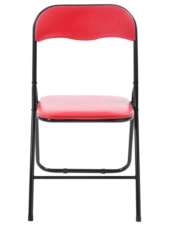 Sæt med 4 klapstole Felix, rød/sort