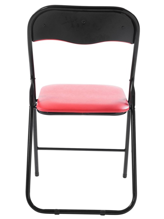 Sæt med 4 klapstole Felix, rød/sort