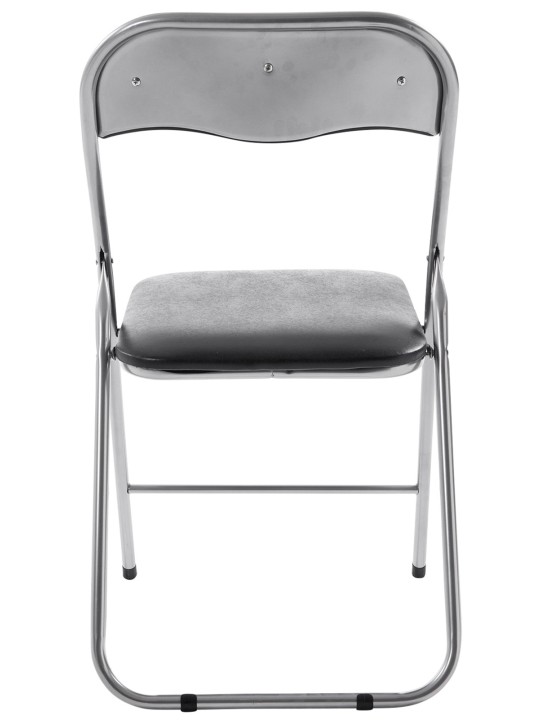 Sæt med 4 klapstole Felix, sort/sølv