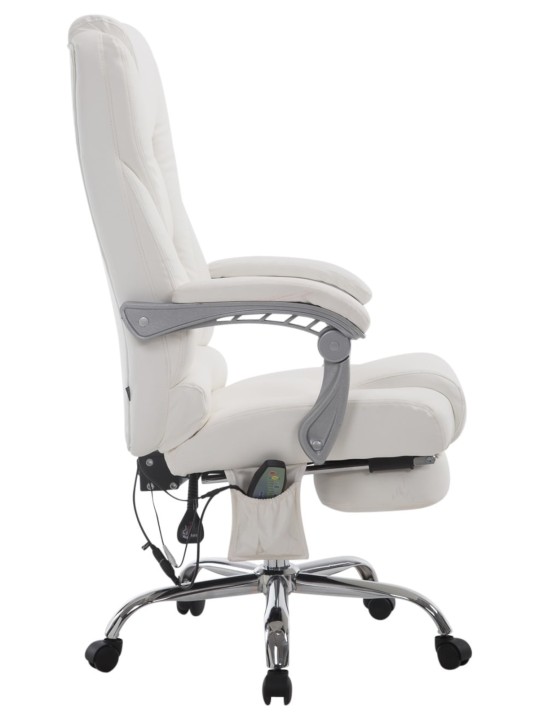 Pacific kontorstol med massagefunktion, hvid
