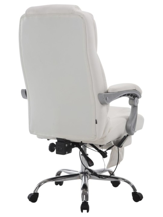 Pacific kontorstol med massagefunktion, hvid