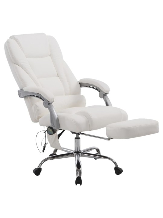 Pacific kontorstol med massagefunktion, hvid