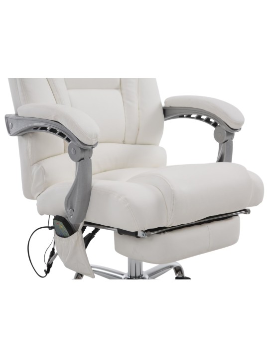 Pacific kontorstol med massagefunktion, hvid